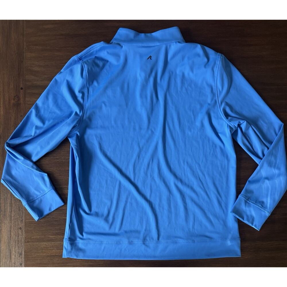 Redvanly Sweatshirt Sweater Mens Large Sevres 1/4 Zip Bridgestone Golf Blue - Picture 4 of 10